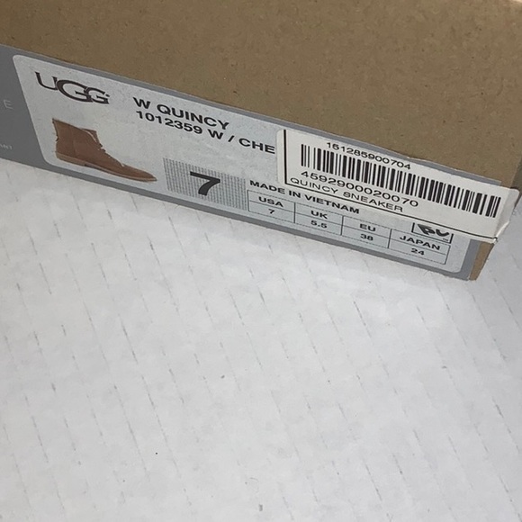 NIB UGG Quincy Sneaker Lave Up Booties - Tan - Size 7 - Picture 4 of 4